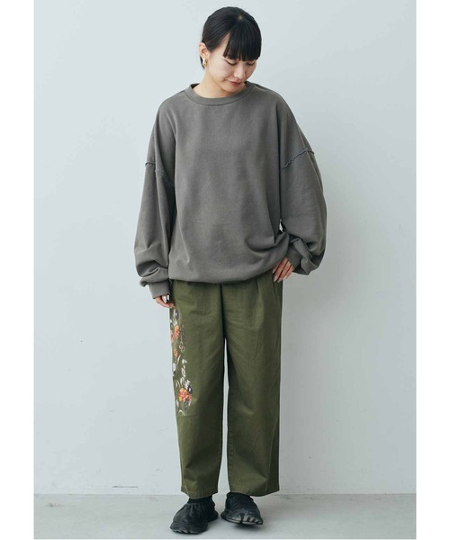 「MEDE19F」 「MULHOUSE」イージーパンツ X-LARGE カーキ レディース_画像4