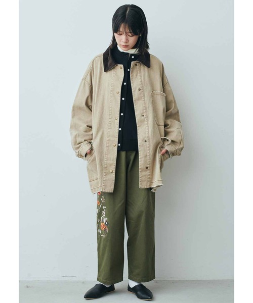 「MEDE19F」 「MULHOUSE」イージーパンツ X-LARGE カーキ レディース_画像6