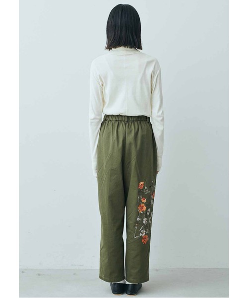 「MEDE19F」 「MULHOUSE」イージーパンツ X-LARGE カーキ レディース_画像9