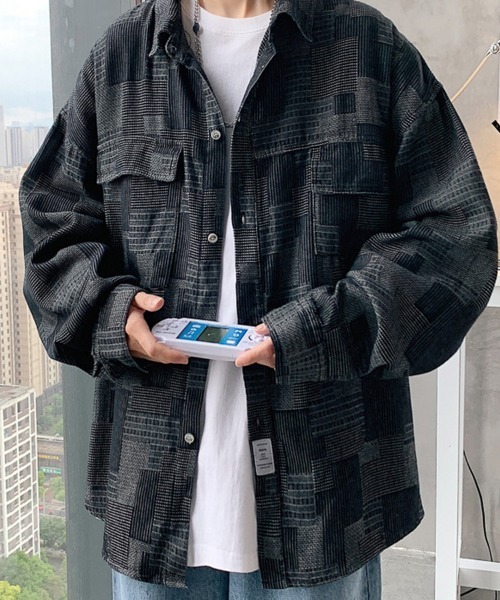 KELVIN シャツ Patchwork Denim Shirt パッチワークデニムシャツ