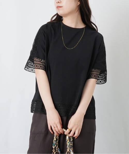 LADY LUCK LUCA（レディラックルカ） tシャツ LC/LLL レース切替5分袖