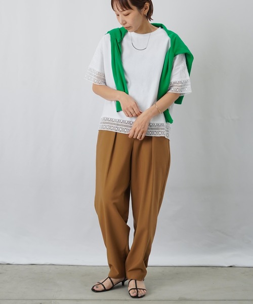LADY LUCK LUCA（レディラックルカ） tシャツ LC/LLL レース切替5分袖