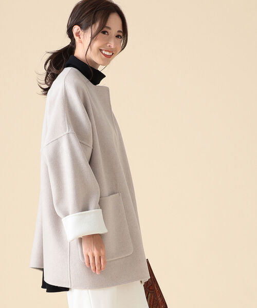 スタッフレ アウター ZOZOTOWN PayPayモール店 - 通販 - PayPayモール Demi-Luxe BEAMS / ベルト付き リバーコート グレー
