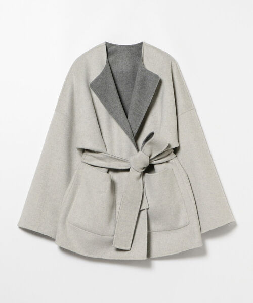 スタッフレ アウター ZOZOTOWN PayPayモール店 - 通販 - PayPayモール Demi-Luxe BEAMS / ベルト付き リバーコート グレー