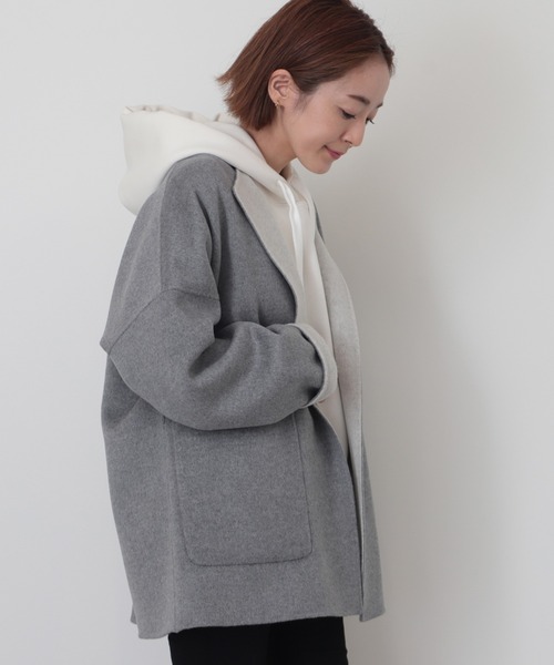 スタッフレ アウター ZOZOTOWN PayPayモール店 - 通販 - PayPayモール Demi-Luxe BEAMS / ベルト付き リバーコート グレー