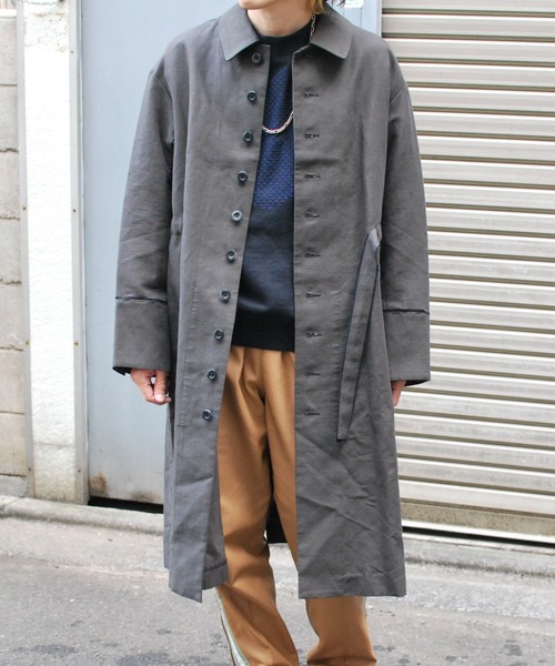 コート ジャケット french linen coat メンズの画像