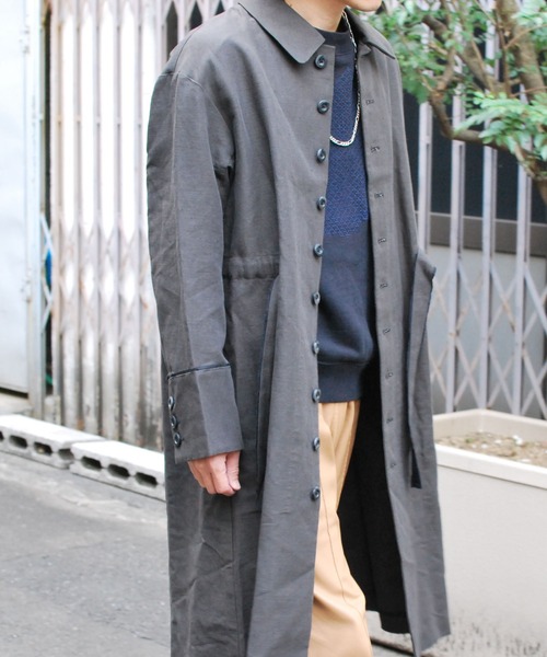 コート ジャケット french linen coat メンズの画像