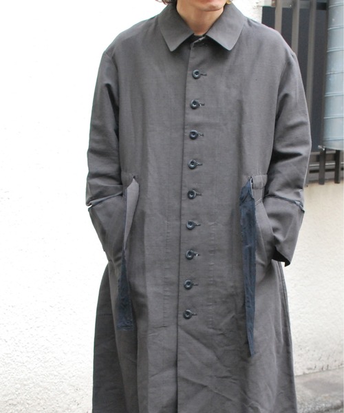 コート ジャケット french linen coat メンズの画像