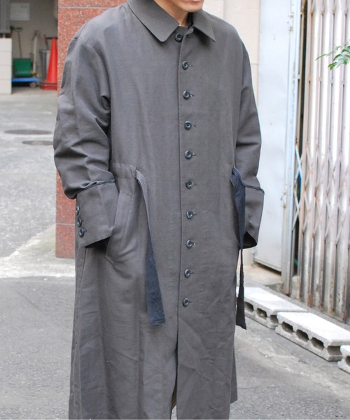 コート ジャケット french linen coat メンズの画像