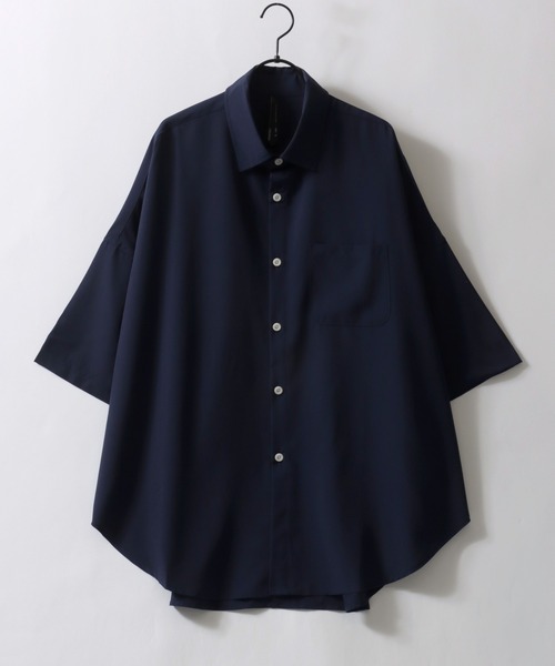 SITRY シャツ Oversize Drop shoulder Stretch shirt/オーバー