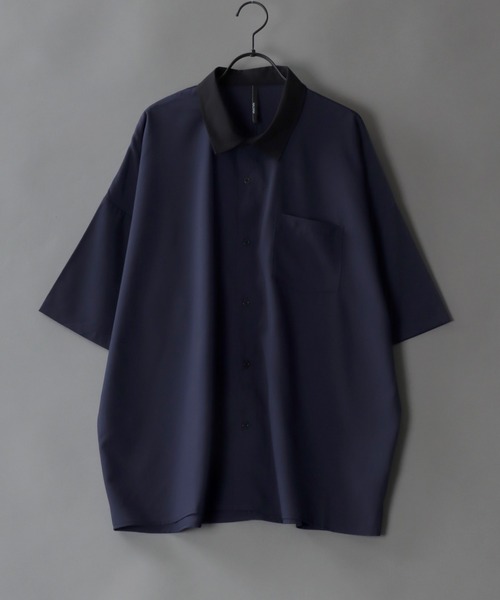 SITRY シャツ Wide silhouette Cleric shirt/ワイドシルエット