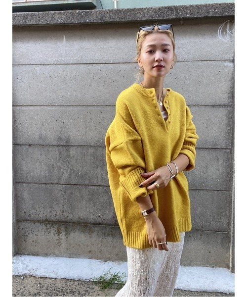 HEILIS ニット セーター 「hideka select」ヘンリーネック