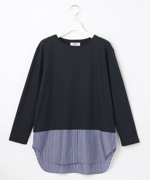 tシャツ 「接触冷感・UVケア」レイヤードジャージー カットソー レディース tシャツ Tシャツ 「接触冷感・UVケア」レイヤードジャージー