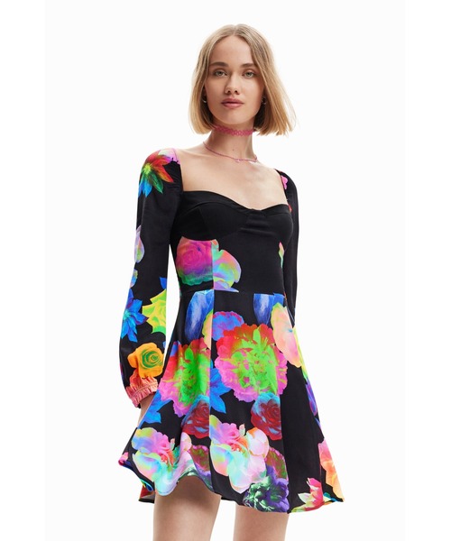 Desigual（デシグアル） パーティードレス ワンピース 花柄 Aライン