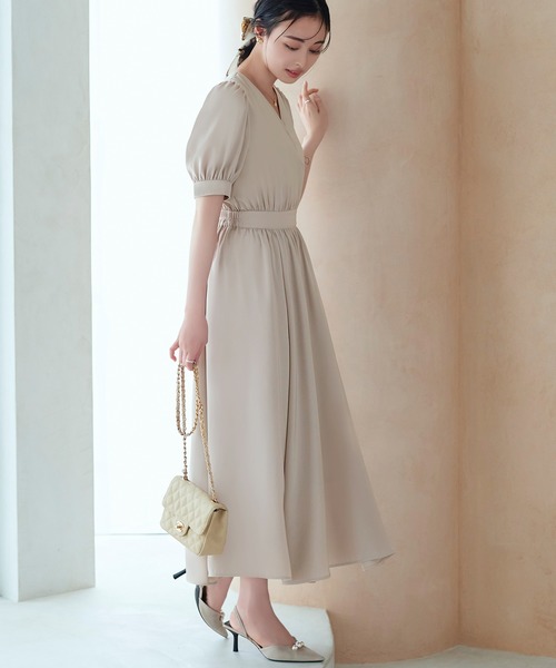 RUIRUE BOUTIQUE マルチサイズ ワンピース 「半袖」パフスリーブ