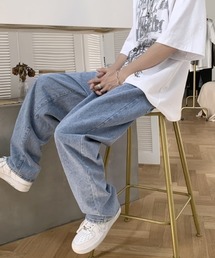 ジーンズ ヴィンテージメンズルーズストレートデニム メンズ
