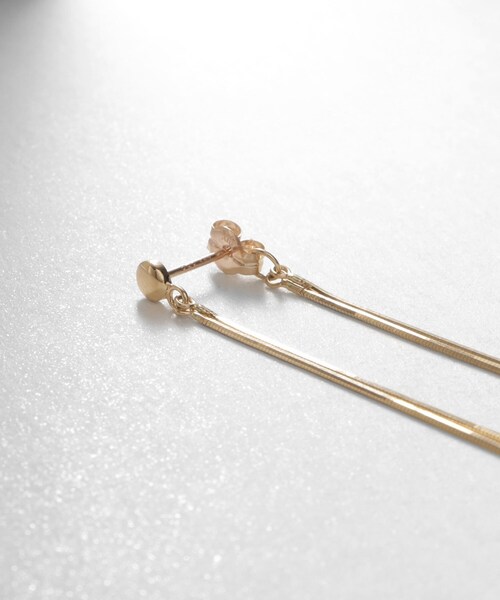 COCOSHNIK（ココシュニック） ピアス K10コンパクトフリンジ前後 