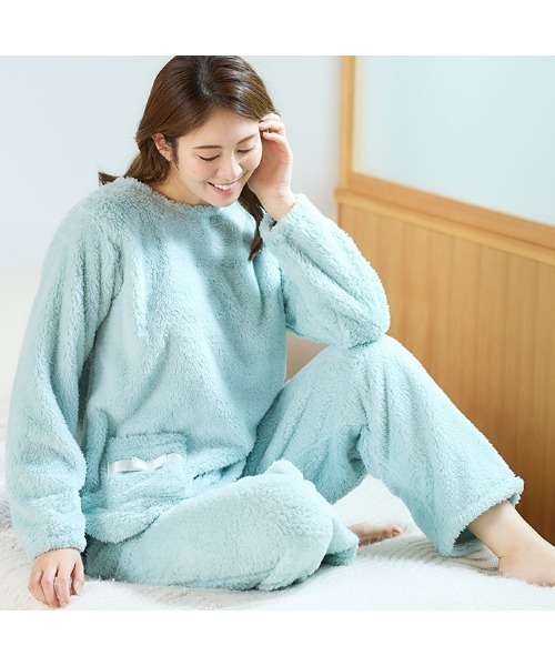 LAVIENNE パジャマ ルームウェア 「なめらかふわふわ温活上下