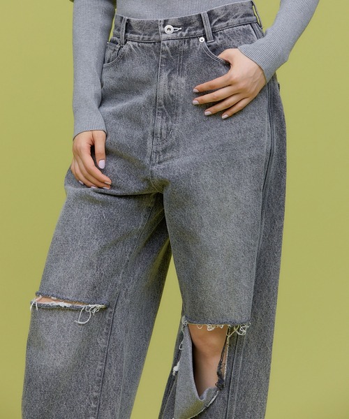 THINGS THAT MATTER ジーンズ デニム デニムパンツ KNEE CUTTING