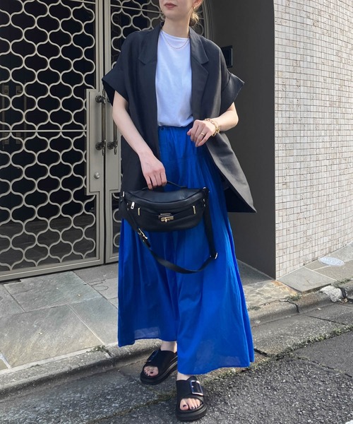 Audrey and John Wad スカート インドコットンハンドピンタックマキシ 