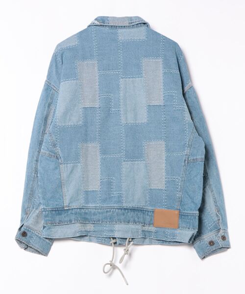 Desigual パッチデニムトラッカージャケット　Gジャン　XL セール】パッチ デニムトラッカージャケット（デニムジャケット