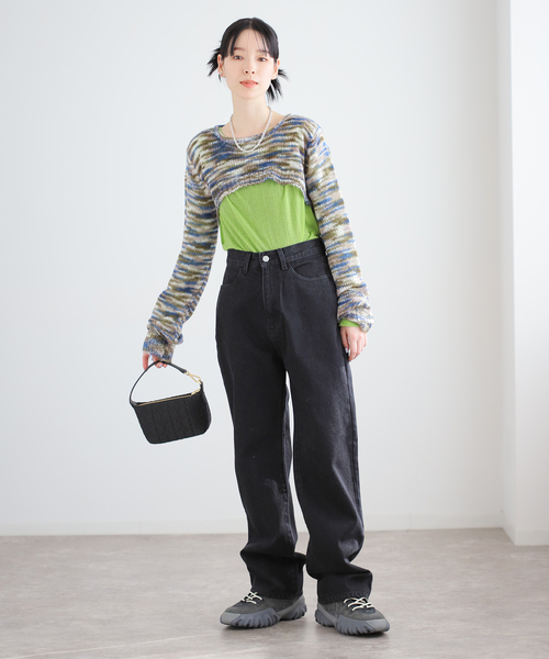 極美品 EVERY DAY I LIKE. Straight ワイド パンツ EVERYDAY I LIKE．(エヴリディアイライク) W cross straight