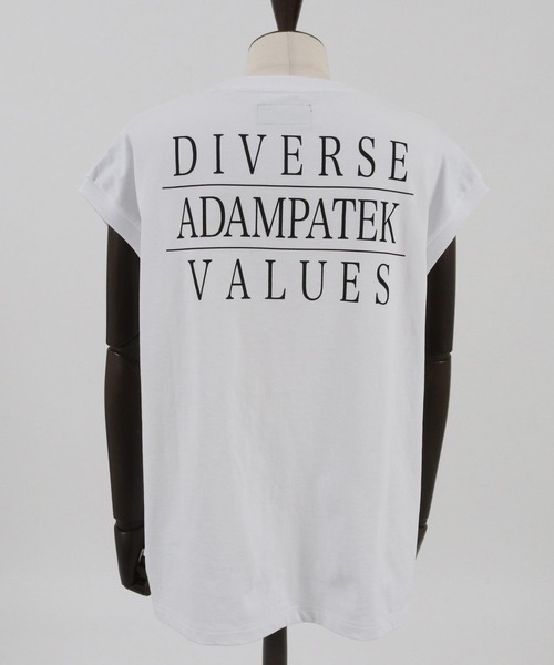 tシャツ 「ADAMPATEK/アダムパテック」logo embroidery sleeveless/ロゴ刺繍、プリントノースリーブTシャツ レディー ADAMPATEK/logo embroidery sleeveless/ロゴ刺繍、プリント