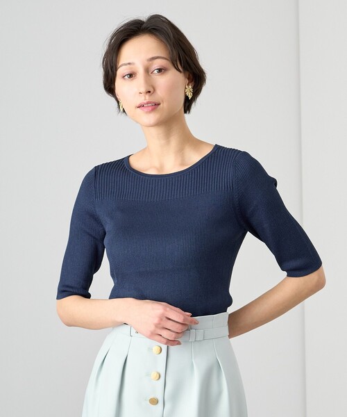 ANAYI（アナイ） ニット セーター アセテートポリエステル半袖 プル