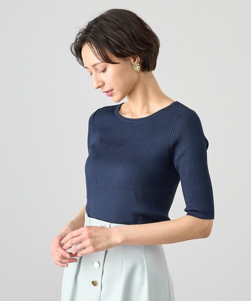 ANAYI（アナイ） ニット セーター アセテートポリエステル半袖 プル
