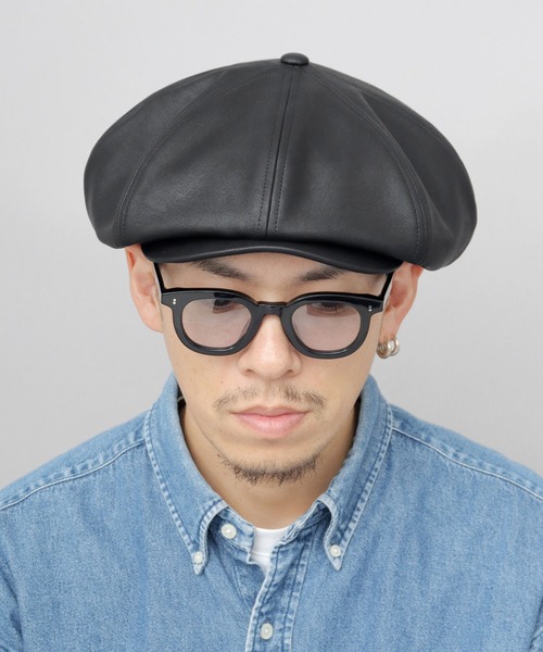 キャスケット ハンチング ウールフェイクレザー 6colors 85f97cad50b9978256743e983e2399