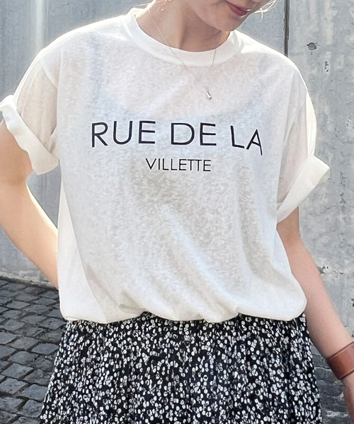 tシャツ ビットシアーロゴTシャツ レディース