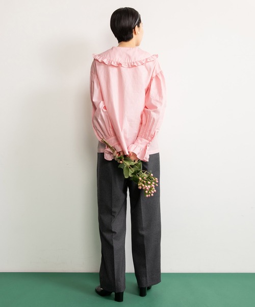 Dot＆Stripes CHILD WOMAN ブラウス シャツ 50ブロード 大きめ