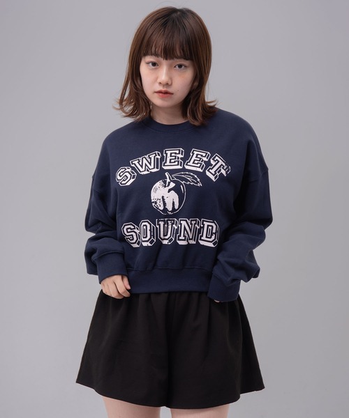 トレーナー スウェット 「mahagrid/マハグリッド」 SWEET SOUND CROP SWEATSHIRT/スウィートサウンド クロップ スウ