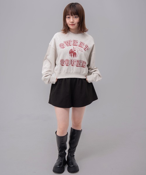 トレーナー スウェット 「mahagrid/マハグリッド」 SWEET SOUND CROP SWEATSHIRT/スウィートサウンド クロップ スウ MAHAGRID トレーナー スウェット 「mahagrid/マハグリッド