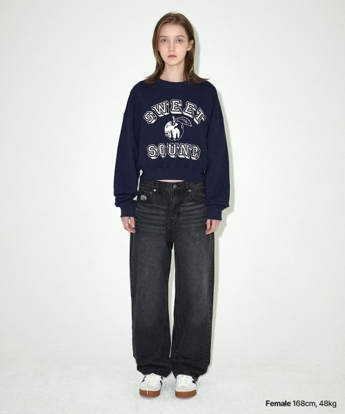 トレーナー スウェット 「mahagrid/マハグリッド」 SWEET SOUND CROP SWEATSHIRT/スウィートサウンド クロップ スウ MAHAGRID トレーナー スウェット 「mahagrid/マハグリッド