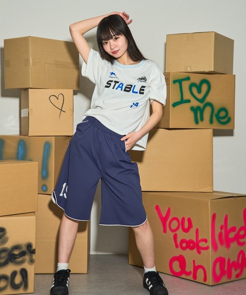 SR。ゲームパンツ shrita パンツ ナンバリングハーフパンツ「低身長さん向けS