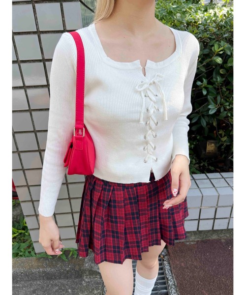 ニット セーター 「PHILLY」レースアップピチトップス レディース ニット セーター 「PHILLY」レースアップピチトップス レディース