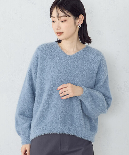 ○★新品未使用　NVRFRGT　Vネックセーター　1(S相当)　ターコイズ Vネックセーター 通販【ニッセン】