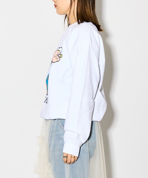 BLUE BLUE ポパイスウェット Yahoo!オークション - ブルーブルー × ポパイ クルーネック