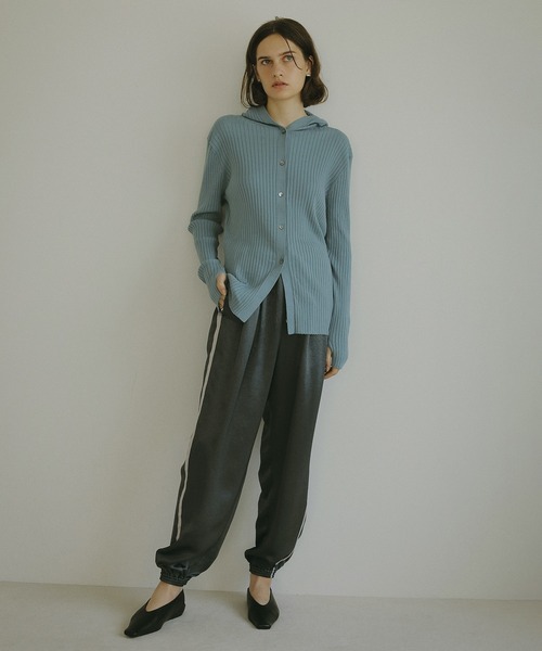 MANOF（マノフ） ニット セーター HOODIE RIB KNIT TOPS レディース