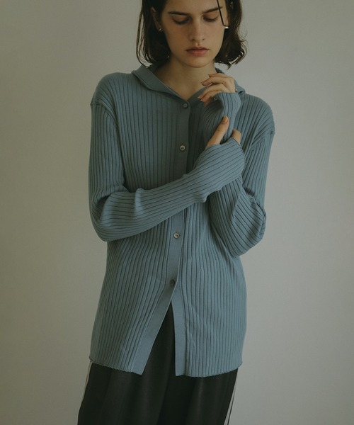 MANOF（マノフ） ニット セーター HOODIE RIB KNIT TOPS レディース
