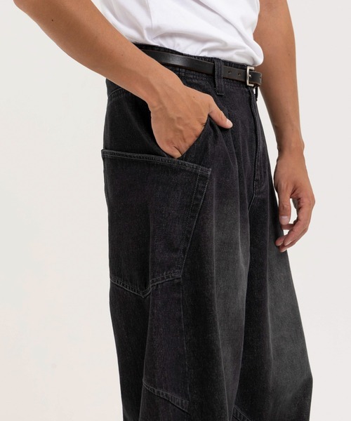 Nanmo. ジーンズ ヴィンテージウォッシュワイドデニムパンツ