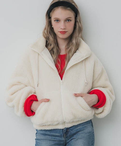 coca（コカ） ブルゾン アウター 「WEB限定セール」ボアジップアップ