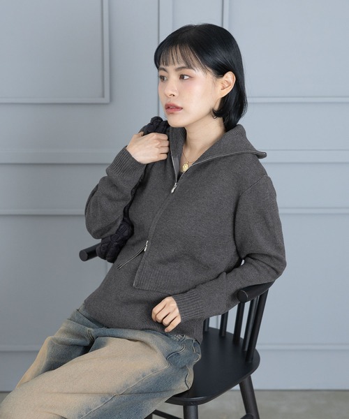 カーディガン 3.3 Field Trip／ニットZIPUPセット レディース