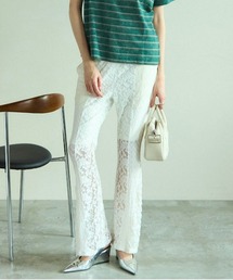 MAISON SPECIAL パンツ Lace Fabric Flare Pants/レース
