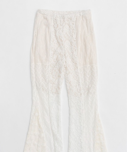 MAISON SPECIAL（メゾンスペシャル） パンツ Lace Fabric Flare Pants
