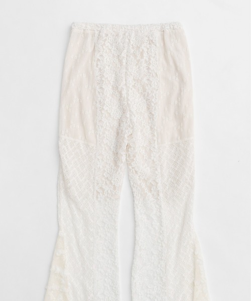 MAISON SPECIAL パンツ Lace Fabric Flare Pants/レース