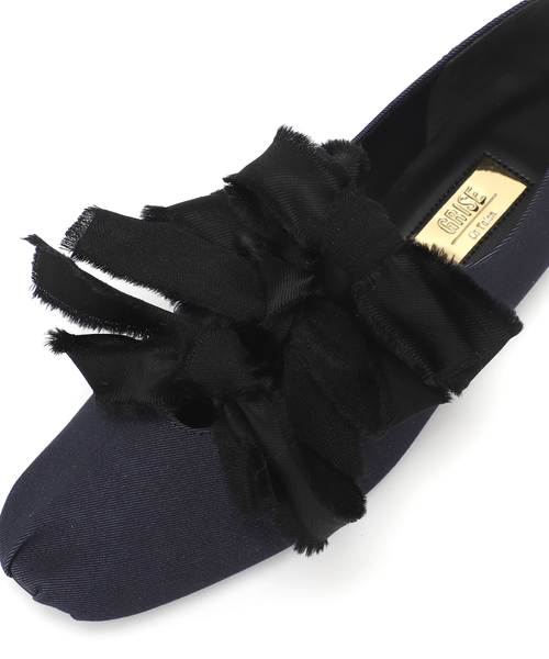 ⭐︎みん⭐︎LE VALON ダブルリボンバレリーナ23cm 黒 追加》Lダブルリボンバレリーナ（フラットシューズ）｜LE TALON