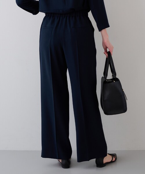 INDIVI｜サスペンダー付きツイルワイドパンツ | Rakuten Fashion