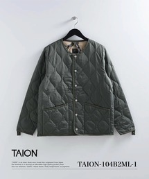 値下げ❕新品同様【WOMEN】ミリタリー クルーネックWジップ ダウンジャケット TAION（タイオン） ダウンジャケット ダウン 「」「ユニセックス